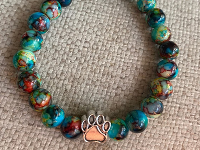 Paw charm bracelet